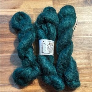 3 Skeins Farmers Daughter Fibers Mighty Mo lace weight mohair yarn